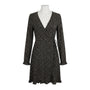 Gilli Womens Black Floral Wrap Dress Long Sleeve Midi Length Ruffle Hem Size M