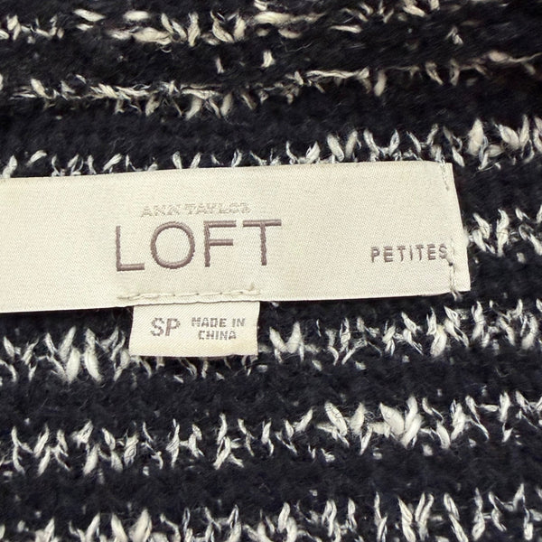 Ann Taylor LOFT Womens Black & White Tweed Cardigan Jacket Size SP