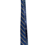 Tie Bar Mens Blue & Multi-Color Silk Linen Striped Tie Elegant Stain Resistant