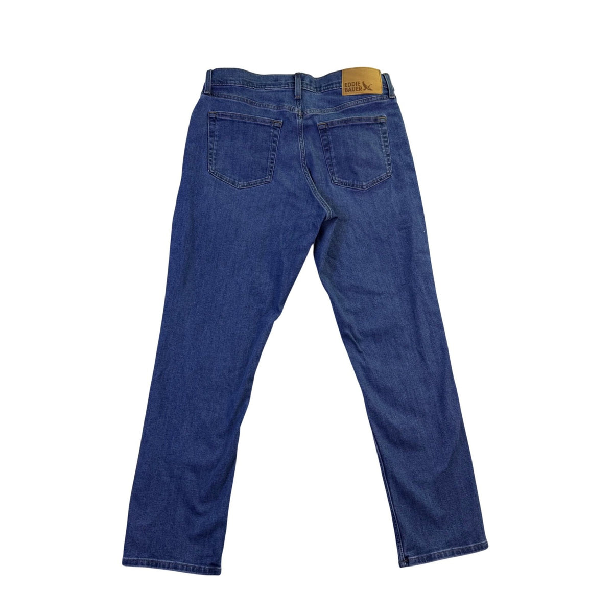 Eddie Bauer Mens Blue Cotton Blend Straight Fit Stretch Denim Jeans Sz 32X30