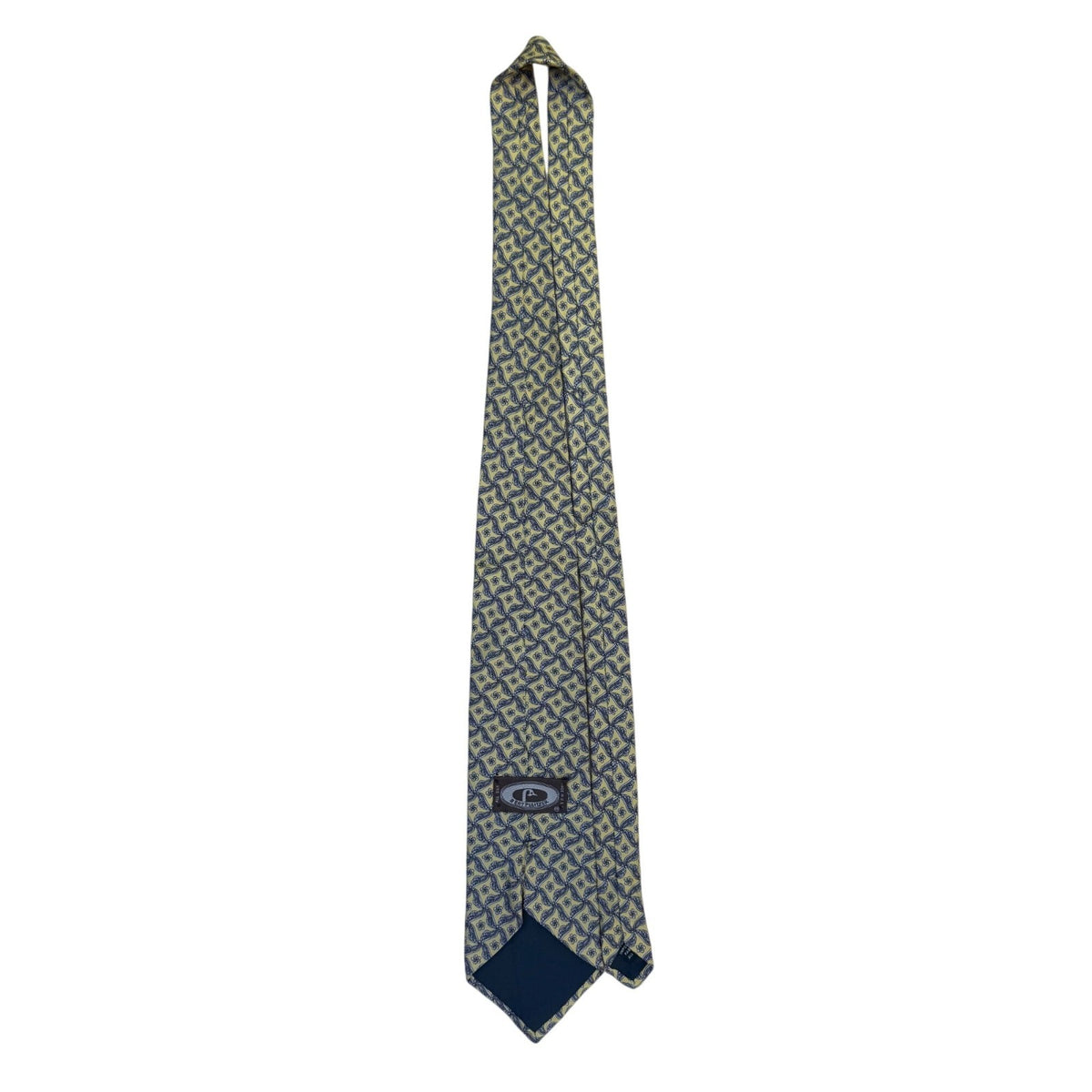 Bert Pullitzer  Yellow & Navy Silk Mens Patterned Tie By Beau Ties