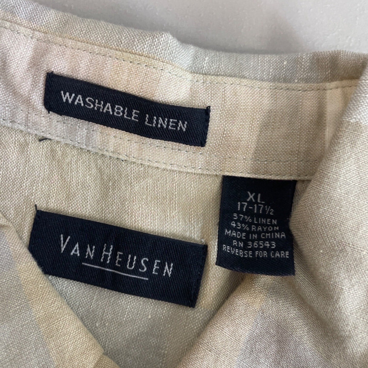 Van Heusen Men's Multicolored Square Pattern Short Sleeve Button Up Shirt Sz- XL