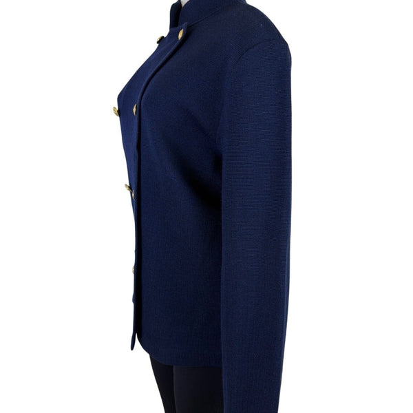 Lauren Ralph Lauren Womens Navy Double-Breasted Jacket Gold Button Sz XL