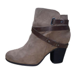 Torrid Women’s Brown Faux Leather Strap Block Heel  Ankle Boots Size 11W