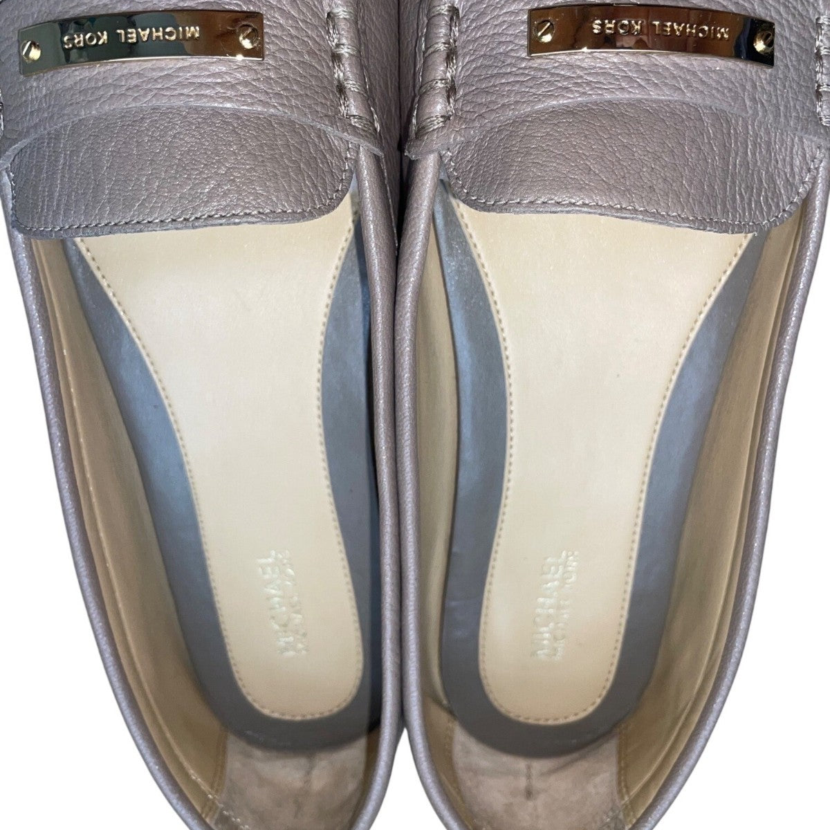 Michael Kors Women’s Gray Leather Loafers Slip-On Dress Shoes Size 9.5M