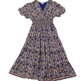 Max Studio Womens Navy Floral Maxi Dress Stretch Lightweight Summer  Sz 1X