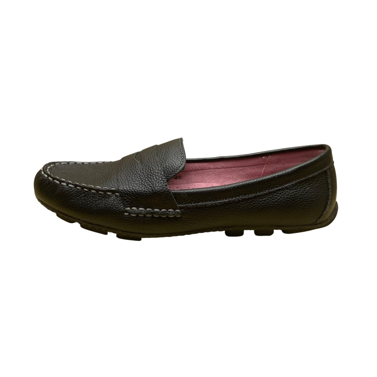 White Mountain Women’s Black Leather Skipper Penny Driving Moccasins Size 8.5M
