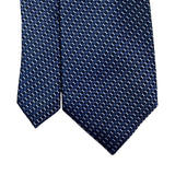 Geoffrey Beene Mens Blue 100% Silk Checkered Pattern Tie Hand Made China Classic