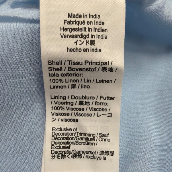 J. Crew Womens Blue Linen Embroidered Slip Dress Lightweight Summer Wear Size 2P