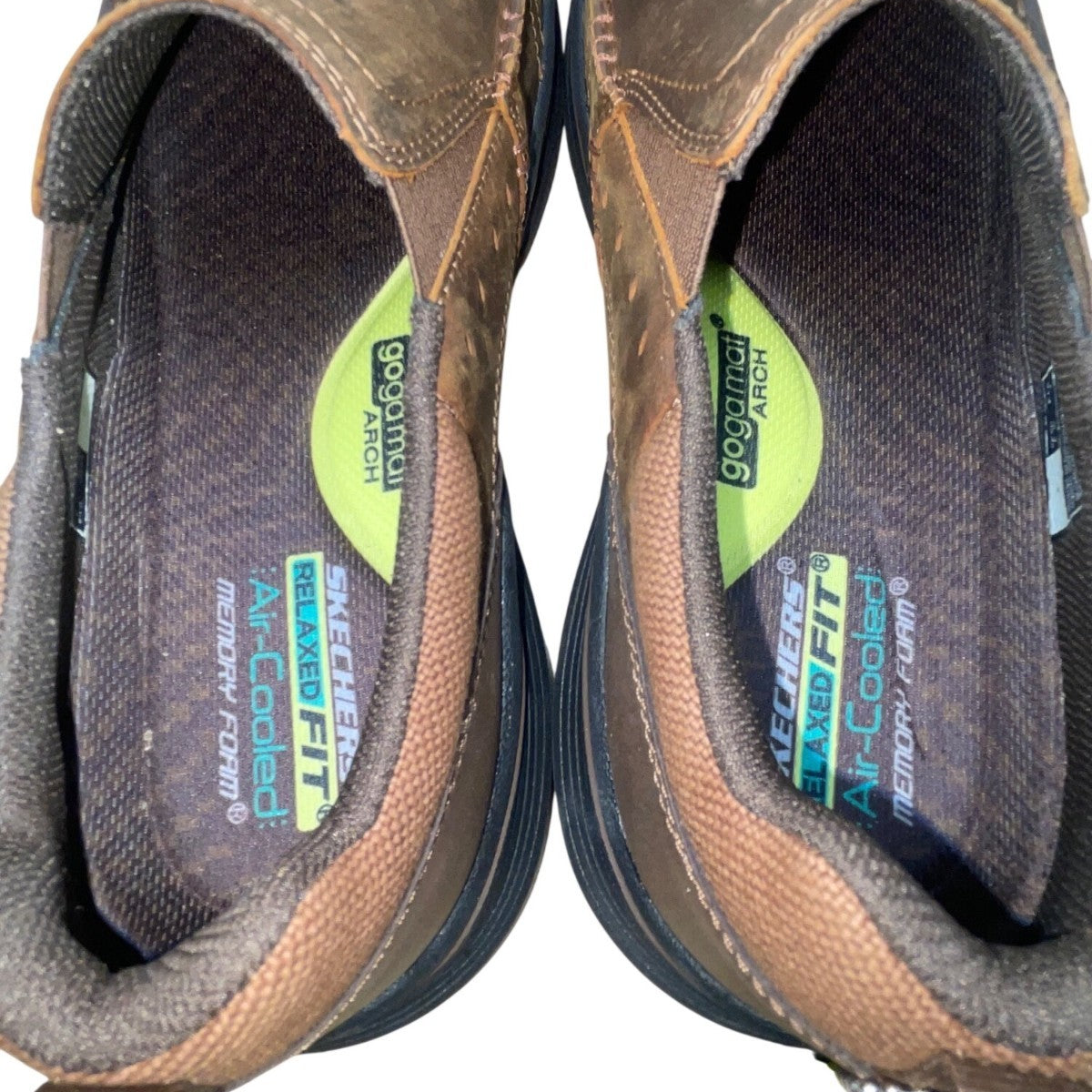 Skechers Men’s Dark Brown Air-Cooled Memory Foam Relaxed Fit Seveno Loafers Sz10