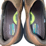 Skechers Men’s Dark Brown Air-Cooled Memory Foam Relaxed Fit Seveno Loafers Sz10