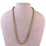Avon Womens Gold Tone Metal Rope Chain Necklace Vintage Design