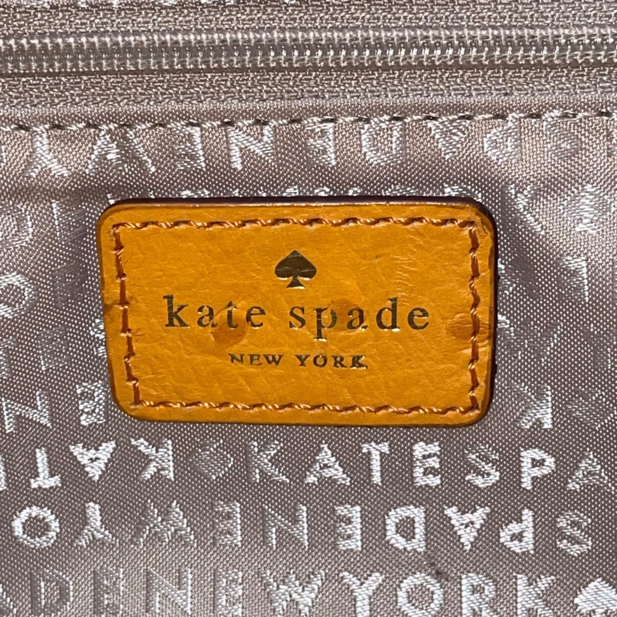 Kate Spade Women’s Yellow Faux Ostrich Leather Metallic Clasp Closure Tote Bag
