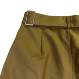 Commense Womens Khaki Wide-Leg Pleated High-Waist Trousers Size M