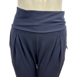 Zella Womens Black High-Waist Cropped Harem Pants Stretchy Size M - New