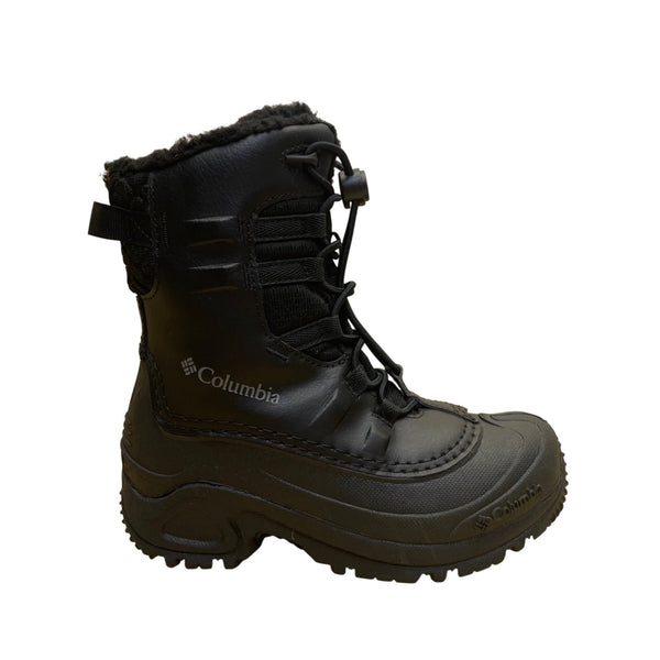 Columbia Youth Black Faux Fur Lined Waterproof Winter Snow Boots Size 1