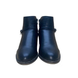 White Mt. Women’s Black Man-Made With Side Buckle Detail Ankle Boots Size 9.5M
