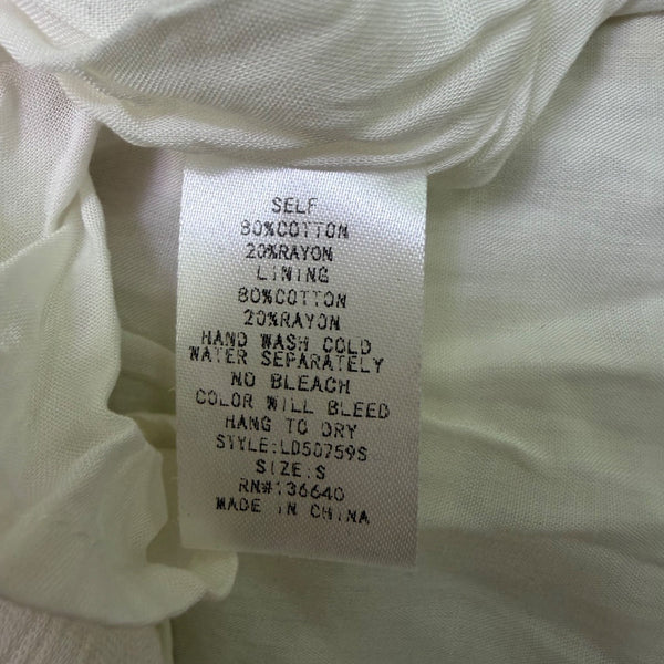 L’Atiste Women’s White Embroidered Off-Shoulder Maxi Dress Size S