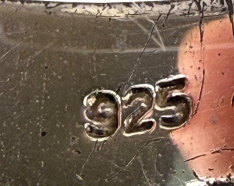 Sterling Silver Womens Blue Glass Gemstone Ring Polished Oval Cut 925 Sz 6