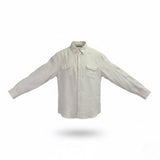 Perry Ellis Mens White Linen Button-Up Shirt Long Sleeve Sz XL