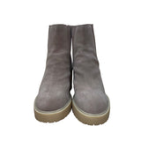 D Vita Women’s Gray Suede Caster Heeled Ankle Boots Size 11W