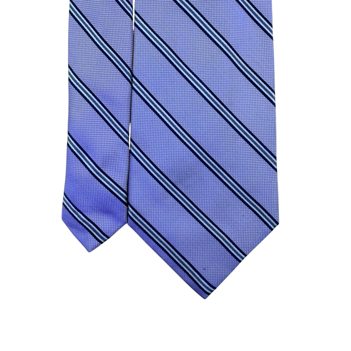 Jos A Bank Mens Purple 100% Silk Striped Handmade Necktie Classic Design