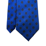Robert Todd Ltd Mens Blue Silk Geometric Pattern Tie Classic Necktie