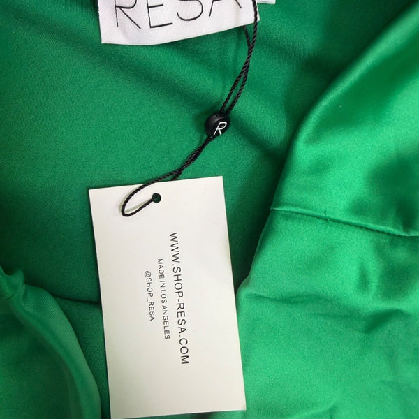 RESA Women Green Satin Strapless Formal Dress Size L
