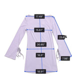 Urban Outfitters Womens Lilac Dress With Lace-Up Bell Sleeves Size M
