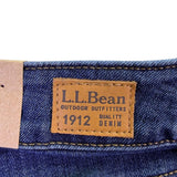 L.L. Bean Womens Blue Cotton Blend Straight Leg Jeans Favorite Fit Size 14 R
