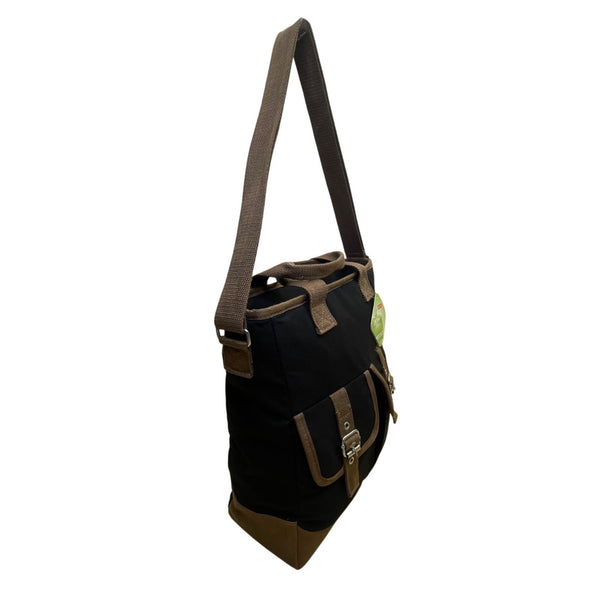 Sachi Women’s Black & Brown Insulated Leak-Proof Lining Food Safe Shoulder Bag