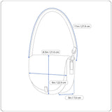 Tod’s Black & Blue Nylon Leather Trim With Silver Turn Lock Crossbody Bag