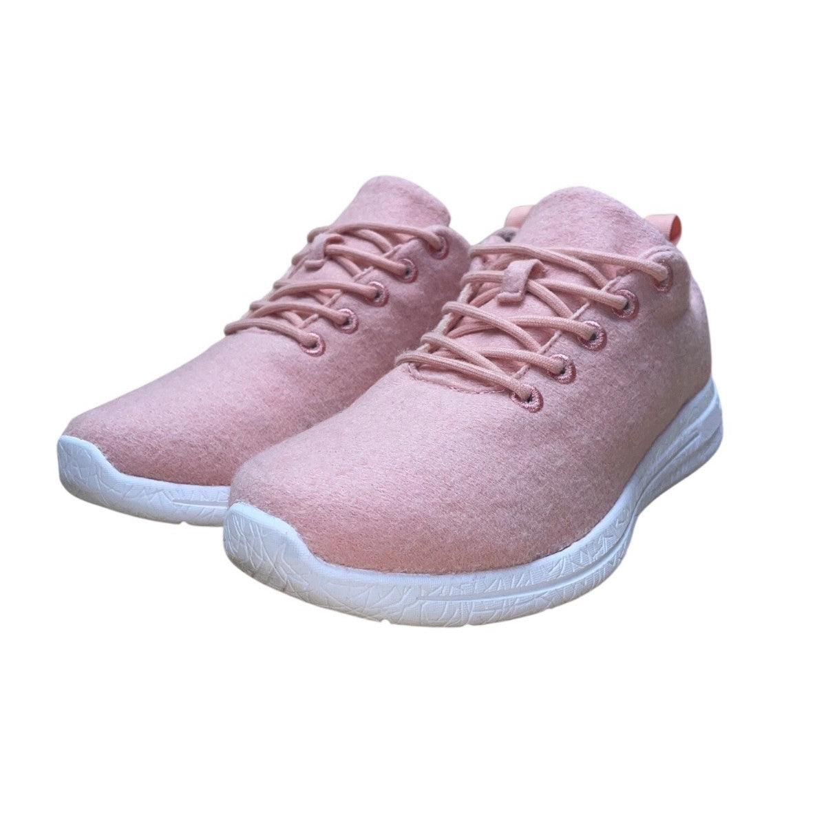 Freeshield Women’s Light Pink Wool Lightweight Lace-Up Athletic Sneakers Size 9