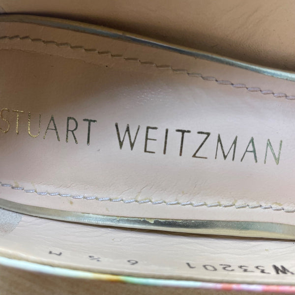 Stuart Weitzman Womens Multicolor Patterned Pointed Toe Pumps Heels Sz 6.5 M