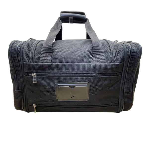 Metro XP Men’s Black Nylon Multi-Compartment Lock Secure Zip Travel Duffel Bag