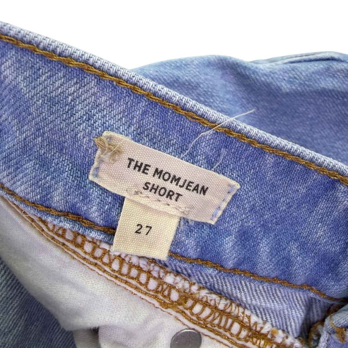 Madewell Womens Blue Denim High-Rise Button-Fly Shorts Size 27