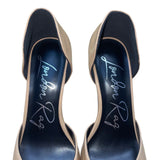 London Rag Women’s Beige Patent Leather Pointed Toe DOrsay Stiletto Heels Sz 7US