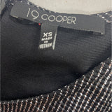 19 Cooper Women's Black and Silver Short Pants and Sleeve Jumpsuit Sz XS