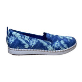 Clarks Women’s Blue Floral Cushion Soft Cloudsteppers Slip-On Shoes Size 11 Wide