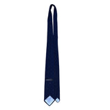 Christian Mens Navy Blue Polyester & Silk Necktie Patterned Classic