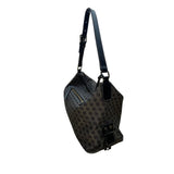 Dooney & Bourke Women’s Gray/Black Canvas Monogram Adjustable Strap Shoulder Bag