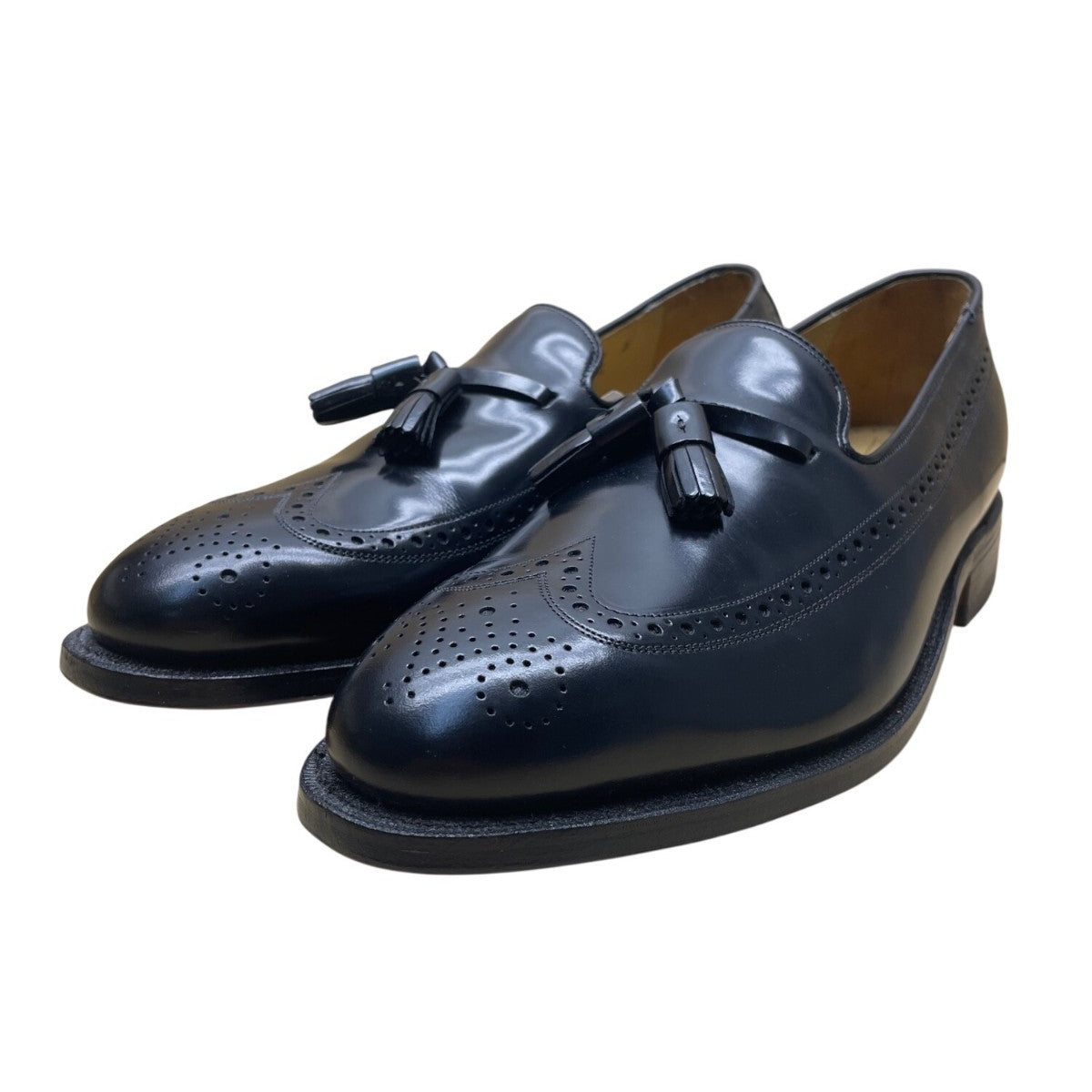 Johnston & Murphy Men’s Black Leather Tassel Deerfield Dress Loafers Size 10D