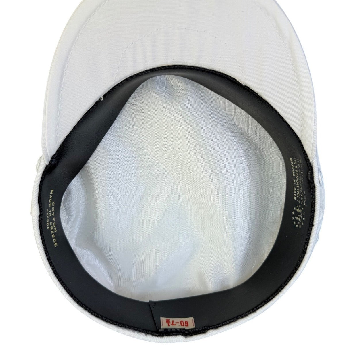 Captains Hat White Embroidered Sailor Cap Braided Rope Nautical Design