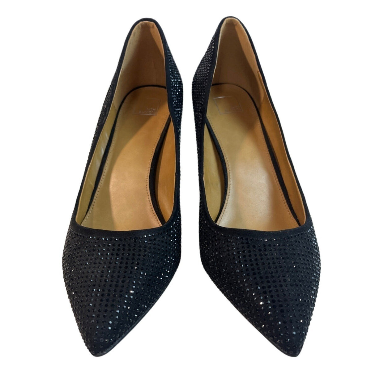 14Th & Union Women’s Fashion Stiletto Black Rhinestone High Heel Pumps Sz 9