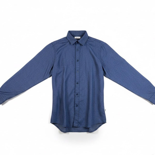 The North Face Mens Blue Button-Up Long Sleeve Shirt Size M
