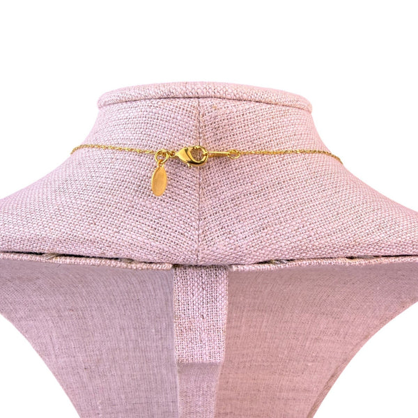 Gold-Tone Womens Faux Pearl Long Necklace Chain Embellished Station Style