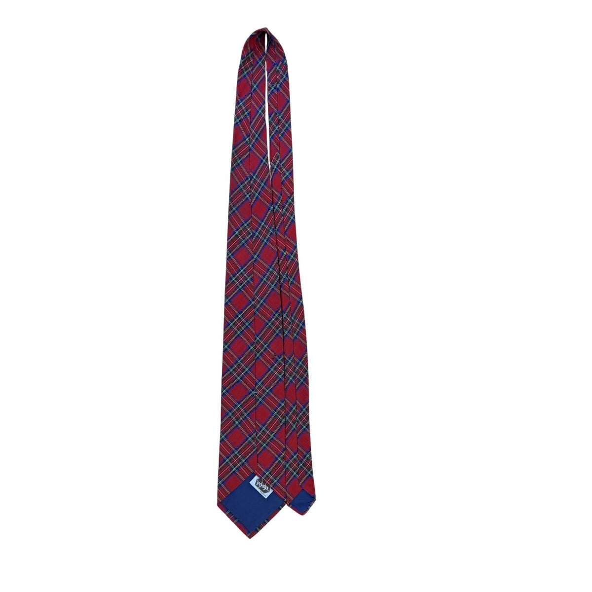 Posh Mens Red P Plaid Necktie Formal Accessories Slim Width 57 Inches Long