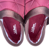 L.L.Bean Men’s Burgundy & Brown Quilted Waterproof Slip-On Shoes Size 12M