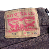 Levis Womens Brown Cotton-Blend Skinny Jeans Denim Stretch Slim Fit W28 L30