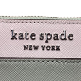Kate Spade Women’s Light Green & White Leather Zip Around Wallet